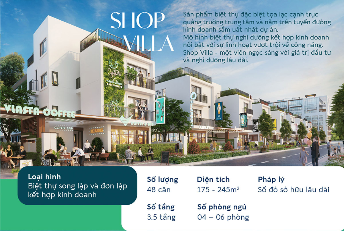 Shopvilla Vlasta - biệt thự kết hợp kinh doanh